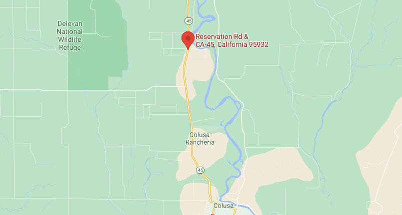 Map Of Colusa Crash Site 