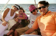 The Gaviria Family on boat