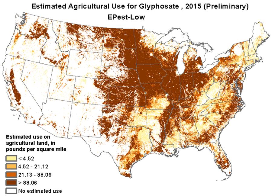 Glyphosate Use 2015 Map